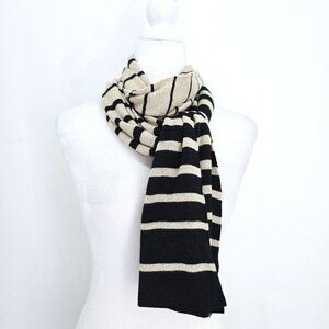 Express Black Gold Metallic Glitter Scarf Wrap Viscose 72x11